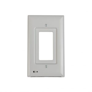 White colored decora outlet cover with built-in light