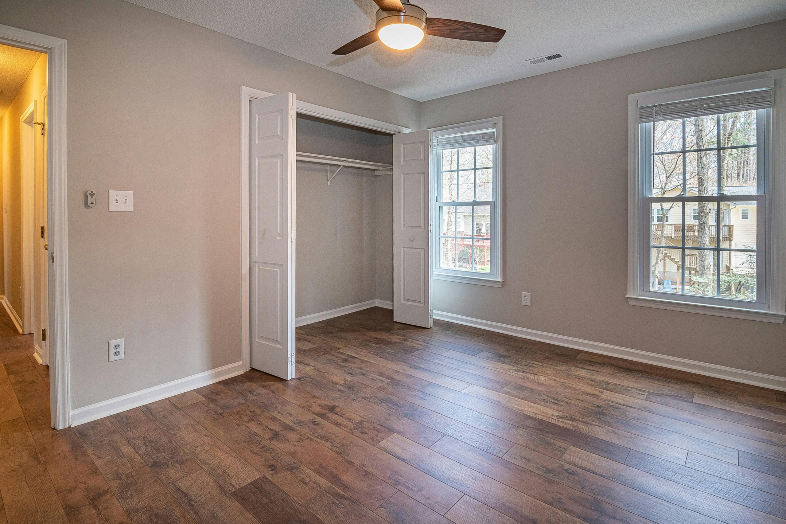 open bedroom space